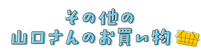 その他の山口さんのお買い物