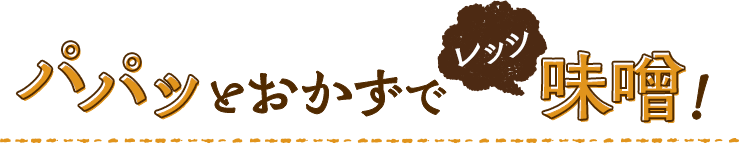 パパッとおかずでレッツ味噌！