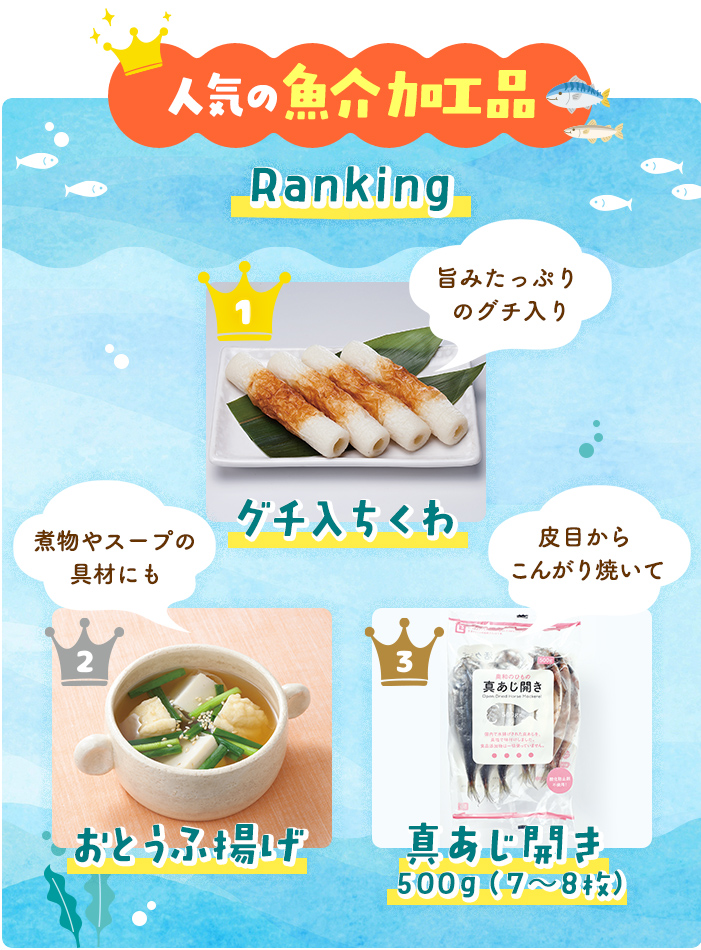 人気の魚介加工品