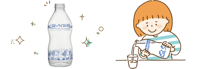 牛乳びんの画像