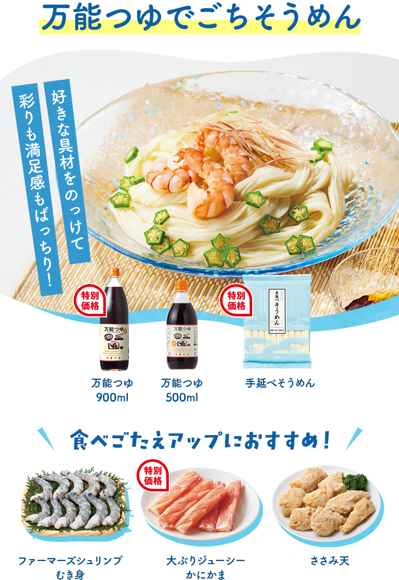 万能つゆでごちそうめん