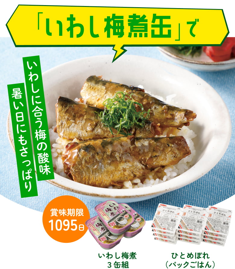 「いわし梅煮缶」で