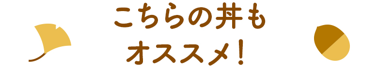 こちらの丼もオススメ！