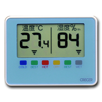 デジタルポータブル温・湿度計　ブルー