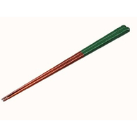 うるし箸　木曽の華　緑　23cm