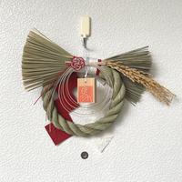 国産い草のしめ縄飾り　リース