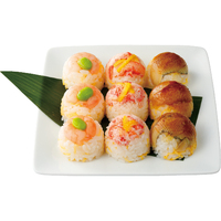 3種の彩りてまり寿司