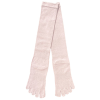 シルク5本指ハイソックス1足　ベージュ　22〜24cm