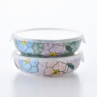 フラワー　ノンラップ三品盛鉢（2色組）