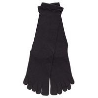 メンズ　シルク五本指ソックス　2足組ブラック24〜26cm