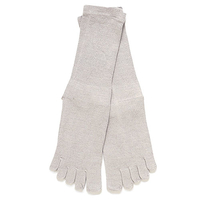 メンズ　シルク五本指ソックス　2足組グレー24〜26cm