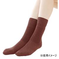 つま先＆足首ウォーマー付靴下　暖流　ワインM