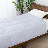 宅配ダウンケット　アルバス　シングル　ペールブルー