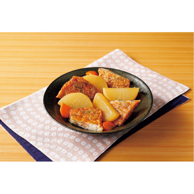 昆布の薄揚げ天と大根の煮物