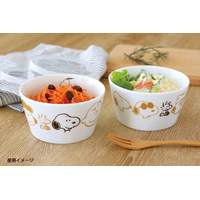 ブラウンパルスヌーピー蓋付ボウル2柄組