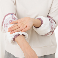 ここで拭けるよ　袖カバー　フラワー