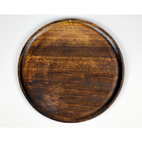 木製うるし塗り丸型プレート