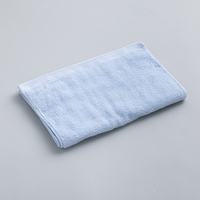 甘撚りコットン　フェイスタオル　サックス