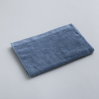 甘撚りコットン　フェイスタオル　ブルー