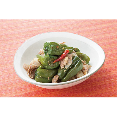 まるごとピーマンと豚肉の炒め物