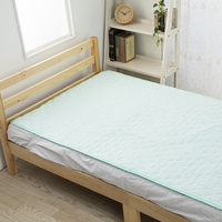 洗える手引き真綿敷パッド　シングル　ミントグリーン