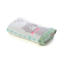 ポペット　フェイスタオル　グレー（ネコ）