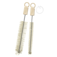 天然毛の細いお掃除ブラシ　ナチュラル