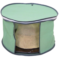 収納生活　帽子収納袋グリーン