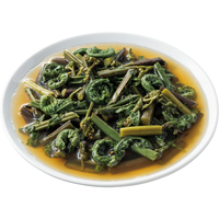 わらびとこごみの醤油漬