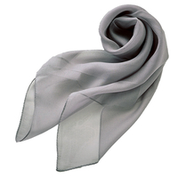 鶴岡シルク　フォーマルスカーフ　グレー