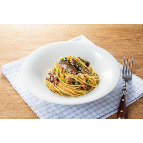 調理例（いわしは塩味が強いため食べるときにほぐしてから）