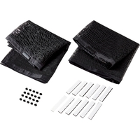 風が通る玄関網戸カーテン　ブラック