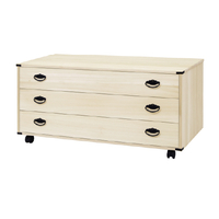 宅配＿総桐クローゼットチェスト　100幅3段