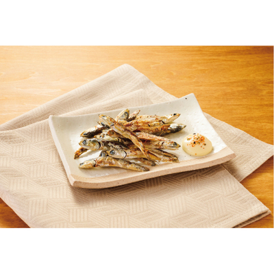 軽く焼いて七味マヨネーズで