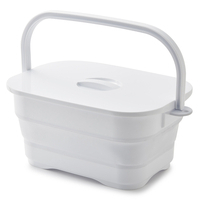 おりたためるつけ置き洗いバケツNEO　16L　ホワイト