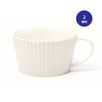 町のレストランのたっぷりスープカップ　2個組