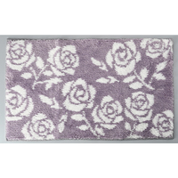 ロンサール柄マイクロファイバーバスマット50×80㎝グレー