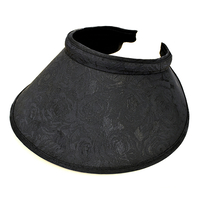 大〜きなつばの日除けバイザー　薔薇柄