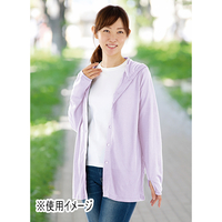 風が通るUVパーカー　ペールラベンダー／M〜L