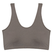 シルクリラックスブラジャー　チャコール　L