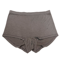 シルクボクサーショーツ　チャコール　M