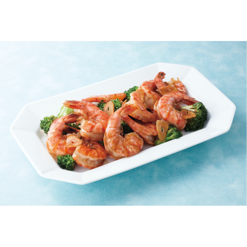 えびとにんにくの牡蠣味調味料炒め