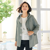 配色デザインジャケット　ライトグリーン系　M