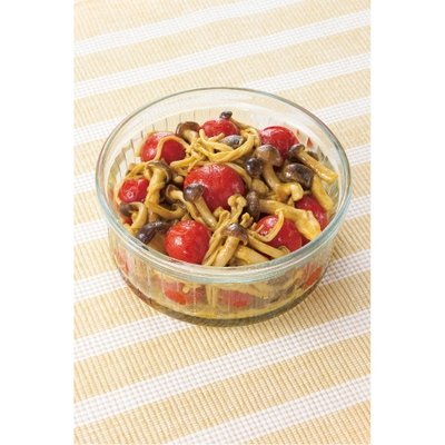 ミニトマトときのこのカレー炒め