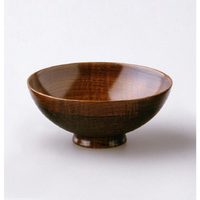 木製うるし塗ごはん椀　千筋　中