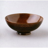 木製うるし塗ごはん椀　千筋　大