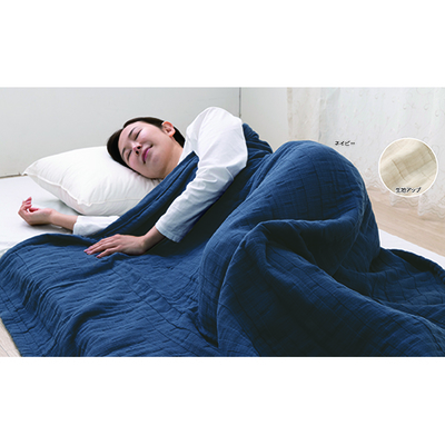 とろける8重ガーゼケット ネイビー ｜生協の食材宅配 生活クラブの