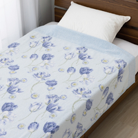 やまと木綿タオルケット　シングル　サックス