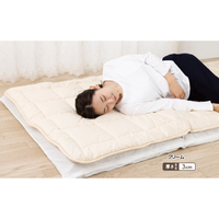 宅配ファイングレード　羊毛パッド　シングル　クリーム