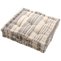 インド綿クッキークッション　テラ　42×42　ブラック